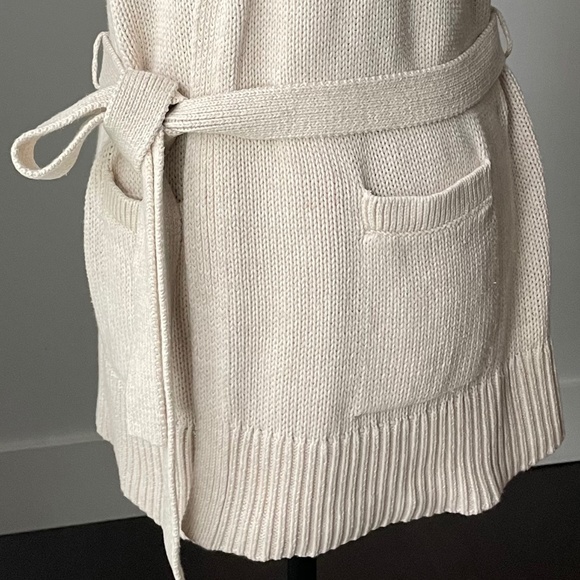 Cream Belted Cardigan with pockets | Medium - Picture 9 of 11
